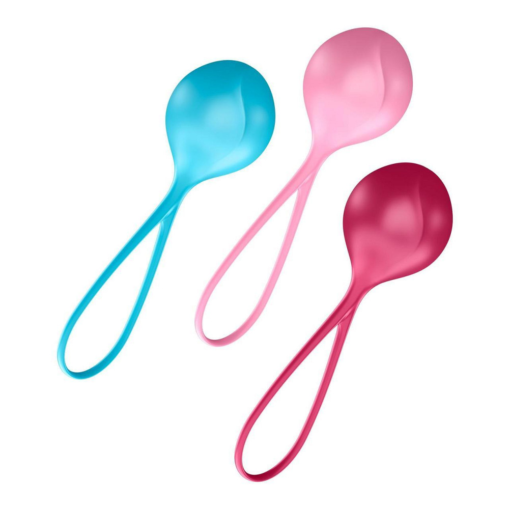Вагинальные шарики Satisfyer Strengthening Balls (3шт), диаметр 3,8см, масса 62-82-98г, монолитные Sex Aura Киев - изображение 1