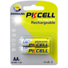 Аккумулятор PKCELL 1.2V AA 2600mAh NiMH Rechargeable Battery, 2 штуки в блистере цена за блистер, Q1 Полтава