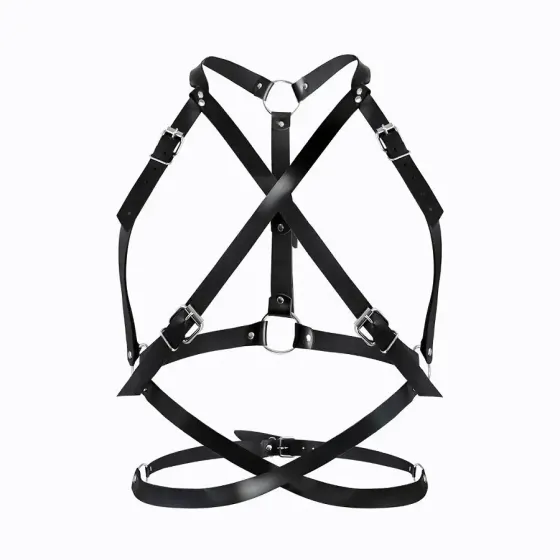 Портупея жіноча Art of Sex - Agnessa Leather harness, Чорний L-2XL Львов