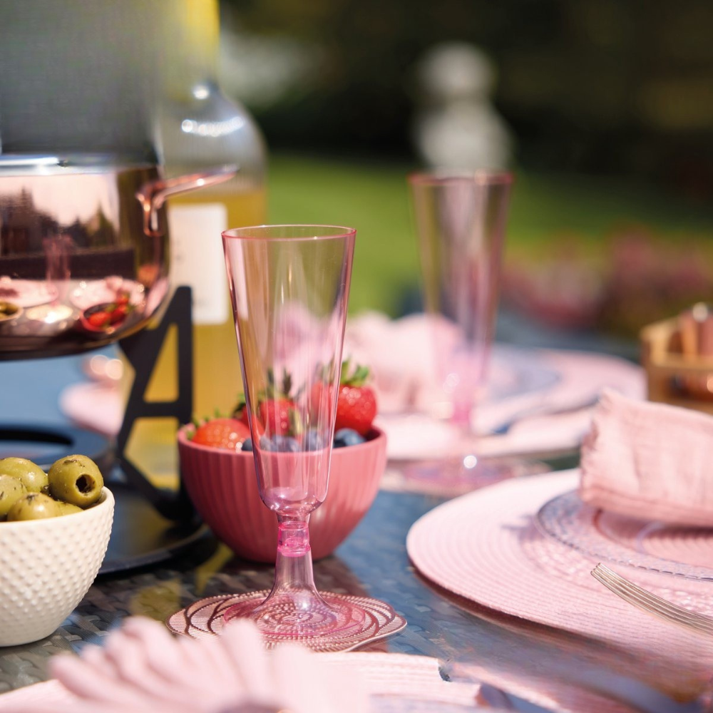 Набір келихів для шампанського 10 шт, пластикові, багаторазові для свят преміум класу, рожеве золото Кам'янець-Подільський - фото 7