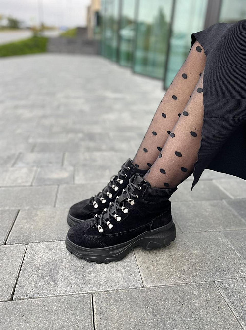 Черевики жіночі RONE чорні замша натуральна весна-осінь 36р. (2778) Коломыя - изображение 10