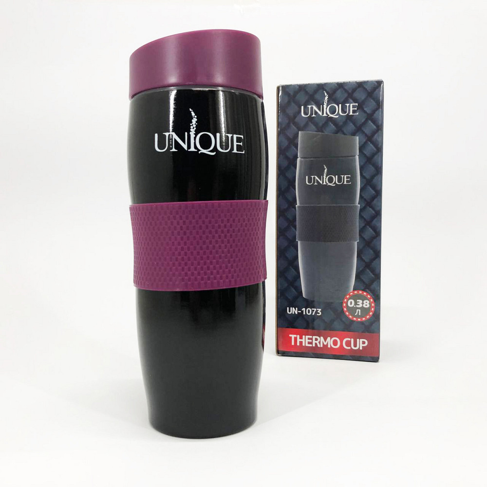 Термос туристичний прогумований UNIQUE, Термокружка маленька, Термочашка похідна, Подорожній термос GJ-29 Львів - фото 2