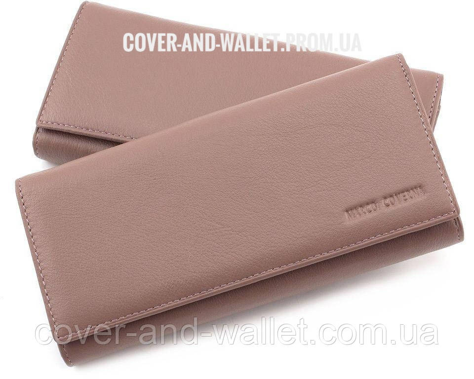 Женский кожаный кошелек на магнитной фиксации пудрового цвета Marco Coverna MC 1413-6 Киев - изображение 1