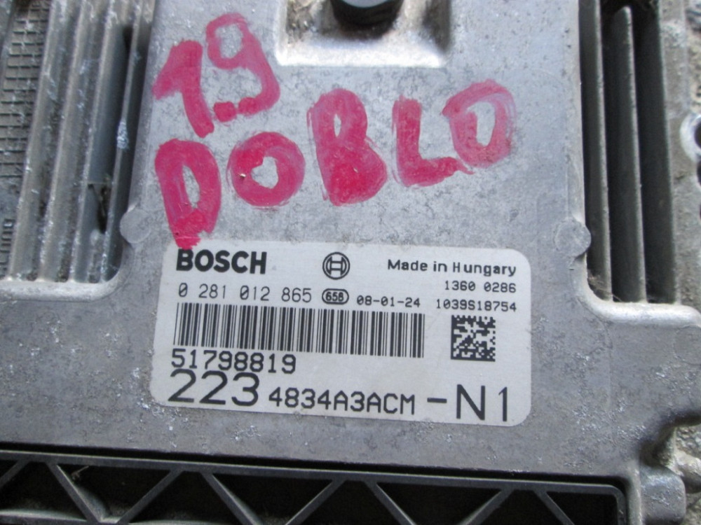 Блок керування двигуном Fiat Doblo 1.9 JTD 2006-2009 Ковель - фото 2