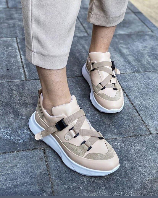 Abbi Кроссовки женские ABBI бежевые натуральная кожа 39р. (CORI-02) Коломия - фото 8