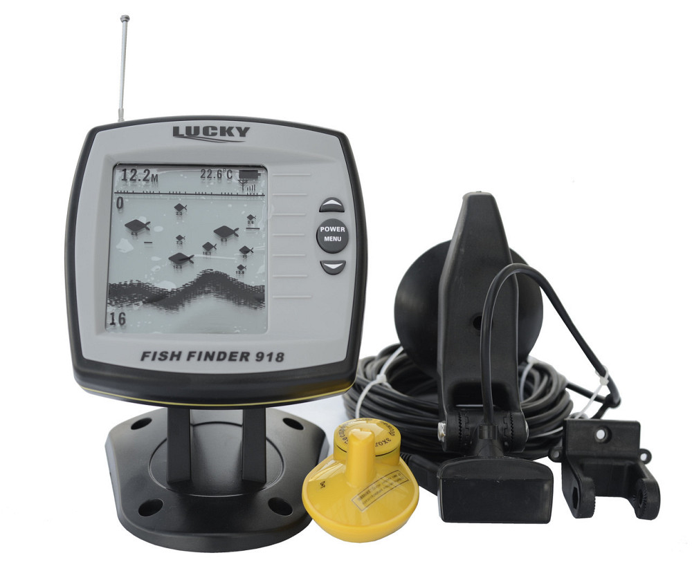Ехолот Lucky Ff918S-180W Стаціонарний Сонар На Два Датчики (Провідний Та Бездротовий) Київ - фото 1