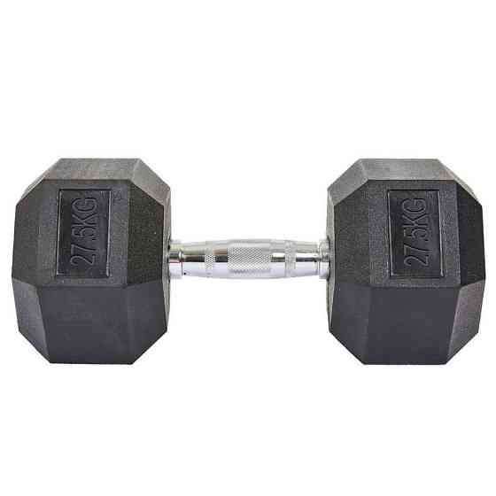 Гантель 27.5 кг цільна шестигранна гексагональна Zelart Київ