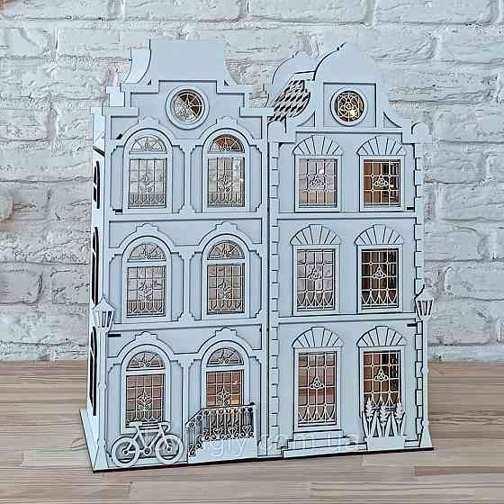 Ажурний ляльковий будиночок 45 см з повним набором меблів 16 одиниць. Ірпінь