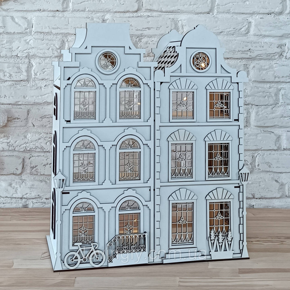 Ажурний ляльковий будиночок 45 см з повним набором меблів 16 одиниць. Ірпінь - фото 6