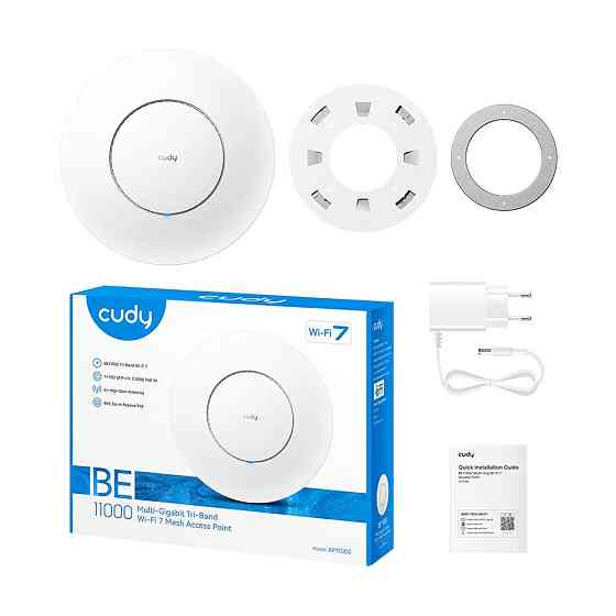 Точка доступу WiFi 7 Cudy AP11000 2.5G 10G SFP+ тридіапазонна з підтримкою Mesh BE11000 Київ