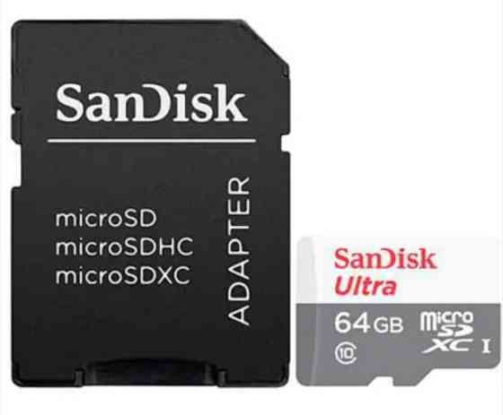 Картка пам'яті SanDisk Ultra Micro SDXC 64 GB (64 GB, Class10, UHS-I, 100MB/s) Николаев