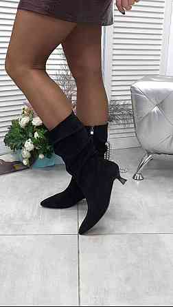 Черевики жіночі CRISMA 0795PS/4057 чорні (весна-осінь, замша натуральна) (6185) Коломия