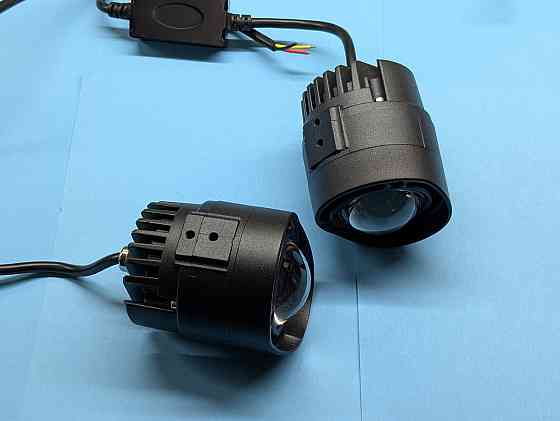 Протитуманны фари універсальні ПТФ бі-лед кругла круглі додаткові фари туманки Bi-LED Fog Lights линза Харків