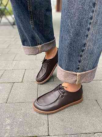 Arcoboletto Топсайдери жіночі на низькому ходу з натуральної шкіри утеплені на шнурівці коричне Коломия