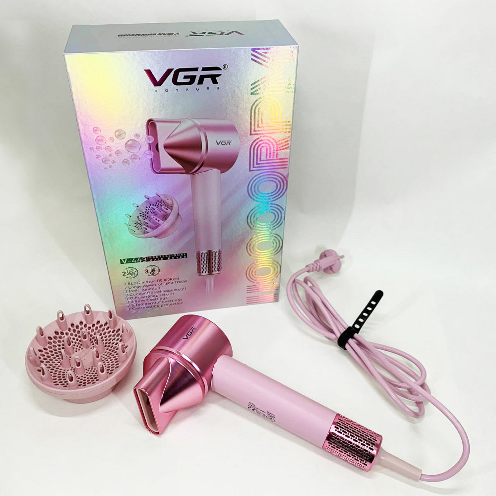 Фен для ефективного укладання волосся VGR, Портативний фен для сушіння легкої укладки волосся DQ-73 Львів - фото 6