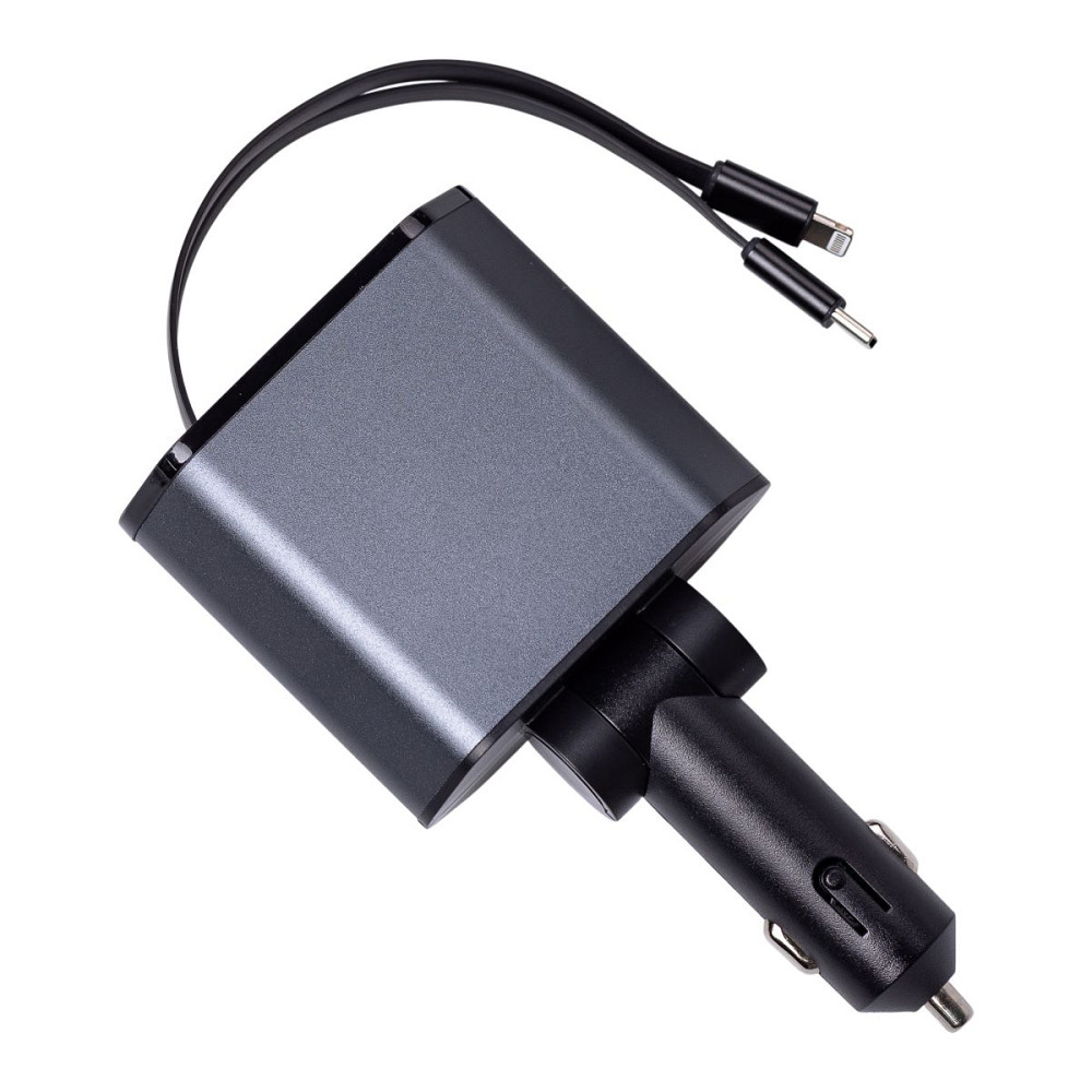 Автомобільний зарядний пристрій з висувними кабелями та портами USB-A/USB-C HP-C1 Коломия - фото 4