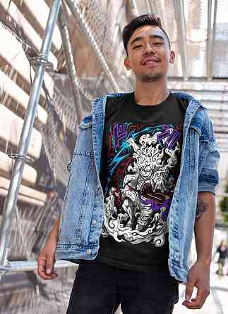 Футболка для мальчика аниме Аниме Винтаге Спекиал Аниме оверсайз (рост от 165 до 180 ) Черний AnimeJ1114m Днепр