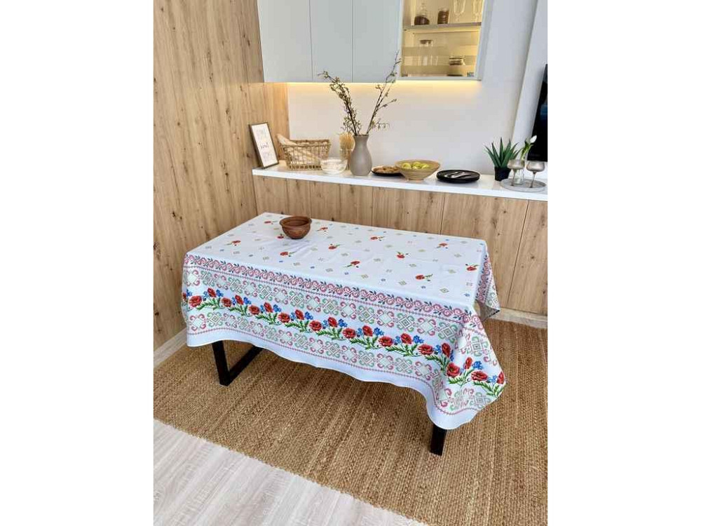 Скатертина 150*180 бавовняна Сірий мак ТМ ПЛАТКИ-ОПТ Київ - фото 1