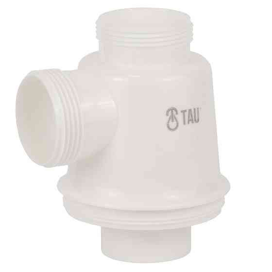 TAU Сифон для кухонной мойки с нержавеющим выпуском 3½" выводом под стир. машину круглым перели Київ