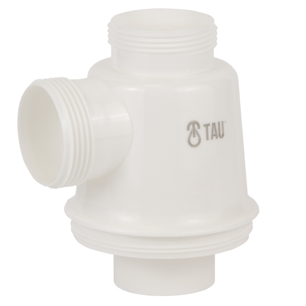 TAU Сифон для кухонной мойки с нержавеющим выпуском 3½" выводом под стир. машину круглым перели Киев - изображение 6