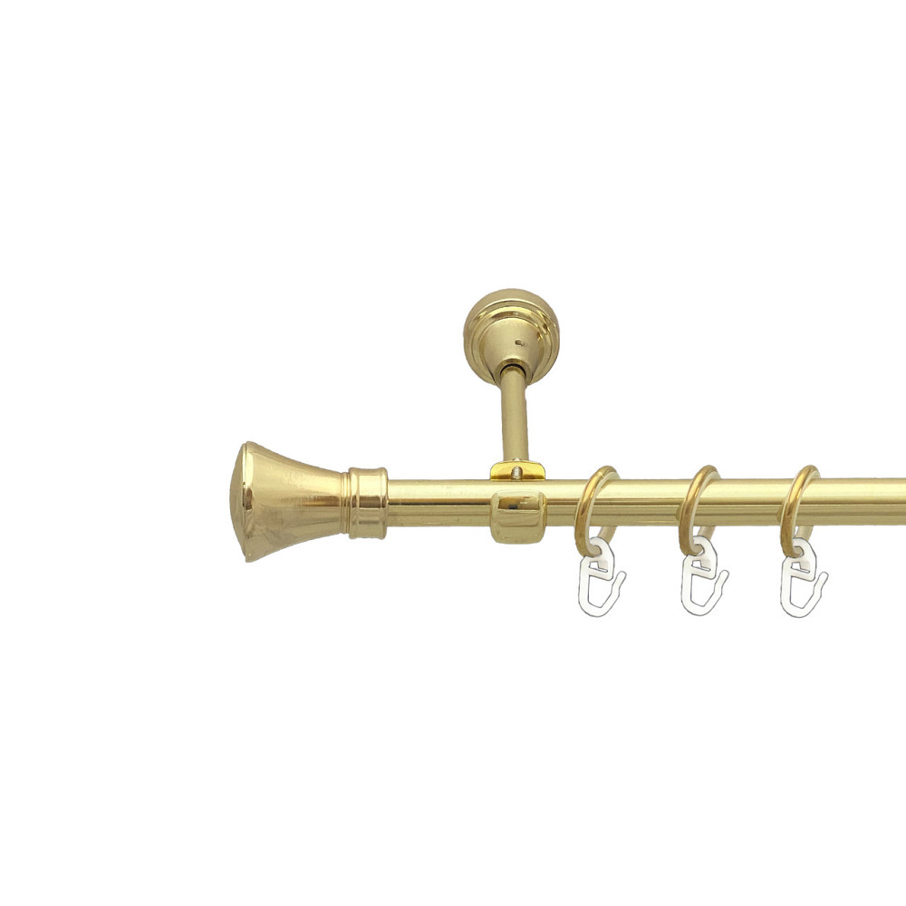 Карниз Orvit Люксор металевий однорядний відкритий Золото 16 мм 160 см (00-00014095) Львов - изображение 1