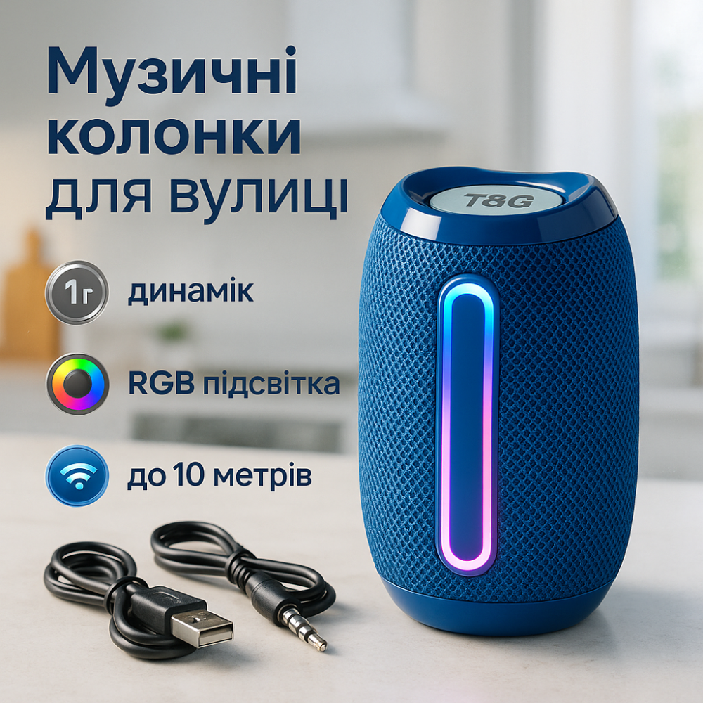 Колонка на аккумуляторе со светомузыкой, Портативная колонка portable wireless speaker OX-24 Львов - изображение 20