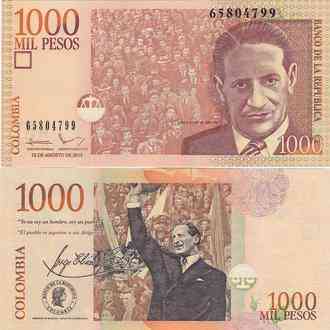 Колумбія 1000 песо 2011 UNC Полтава