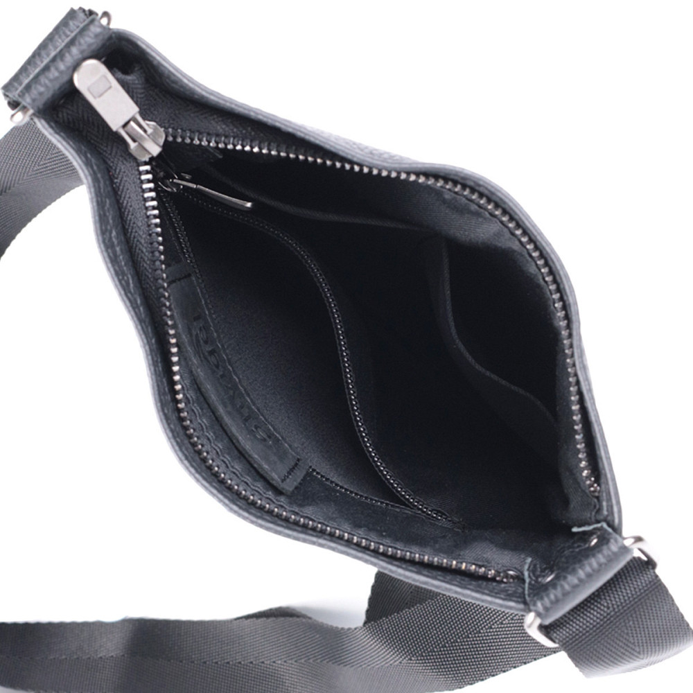 Тонкая сумка для мужчин через плечо из натуральной кожи Черная (SHVIGEL) Киев - изображение 1