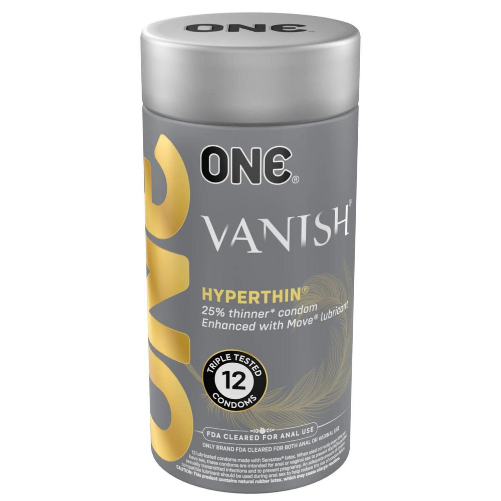 Презервативы ONE Vanish Hyperthin, 12 шт, ультратонкие, со смазкой, подарочная упаковка-тубус Sex Aura Киев - изображение 1