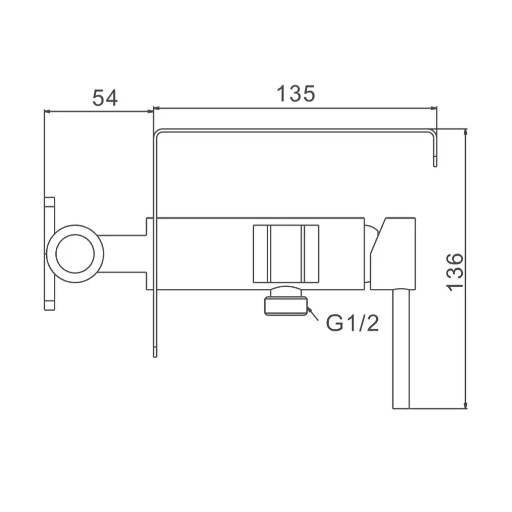 Гігієнічний душ прихованого монтажу Frap F7516 з тримачем паперу та поличкою, хром Київ - фото 7