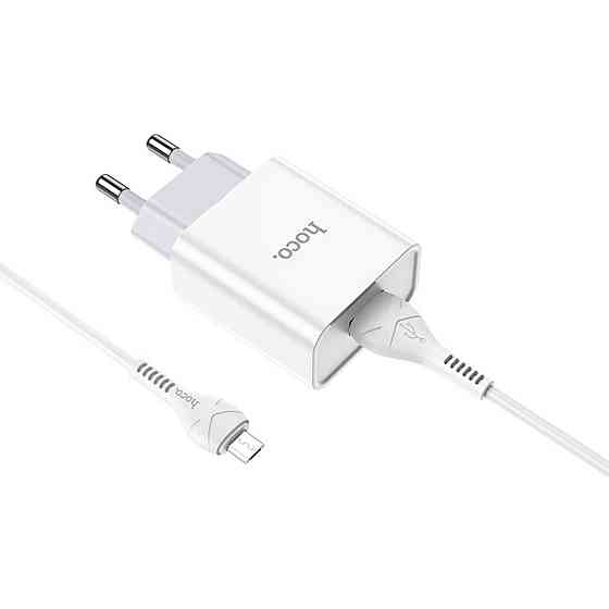 Мережевий зарядний пристрій HOCO C81A Asombroso single port charger set(Micro) White Київ