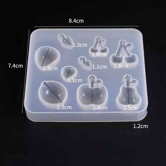 Молд силіконовий "Фрукти" - розмір форми 8,5*7,5 см, силікон Київ