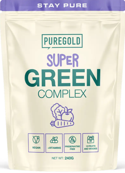 Суперфуд (екстракт зелених рослин)  Pure Gold Super Green Complex 240g фруктово-овочевий Київ - фото 1
