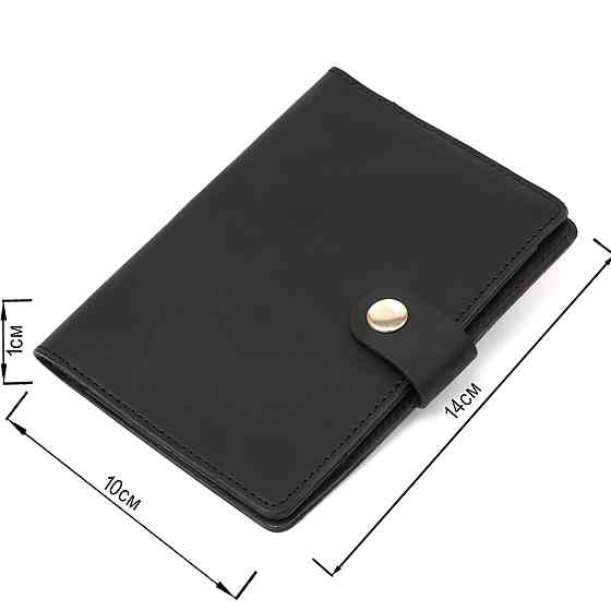 Матовий шкіряний тревел-кейс Shvigel 16516 Чорний Київ