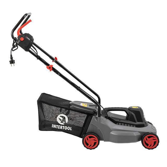 Газонокосарка електрична, 1,2 кВт, 3300 об/хв, ширина зрізання 320 мм, висота зрізання 27/45/52 мм, контейнер 30 л INTERTOOL Київ - фото 4