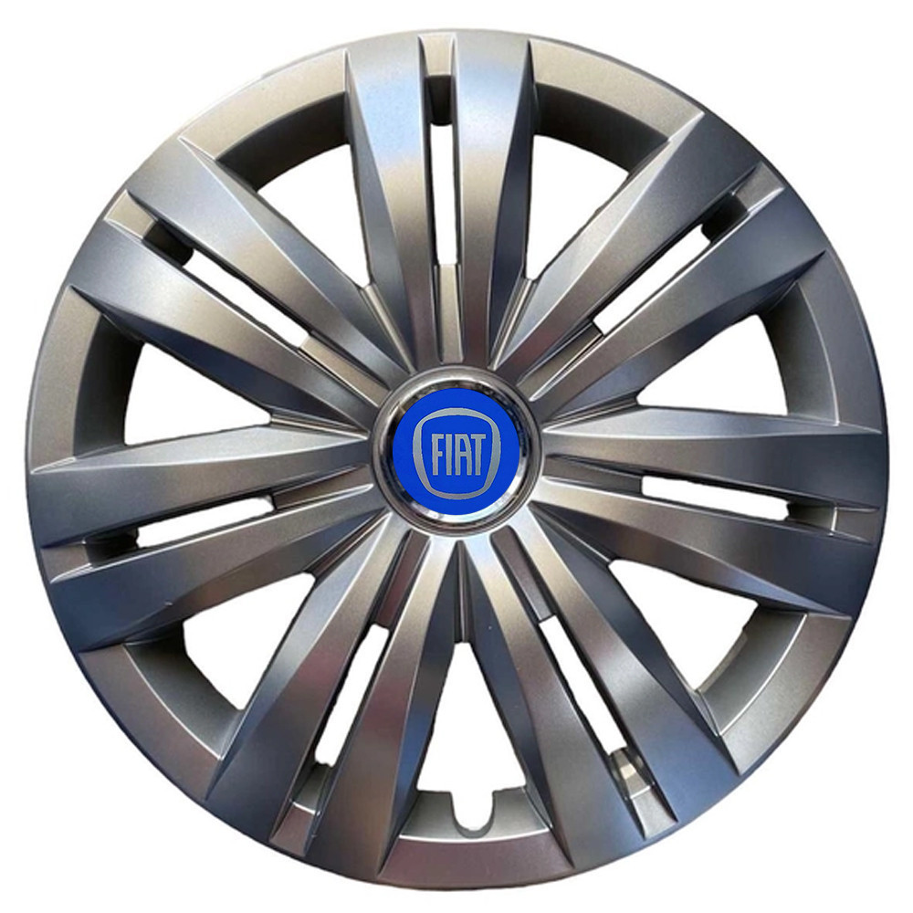 Автомобільні модельні ковпаки R16 Fiat (синій) 427 4шт, SJS, сріблясті Вінниця - фото 1