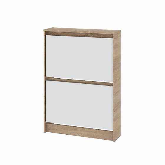 Тумба для обуви в прихожую Эверест Сити-160-2 70,2х16х95,8 см Дуб сонома/Белый (DTM-071107) Львов