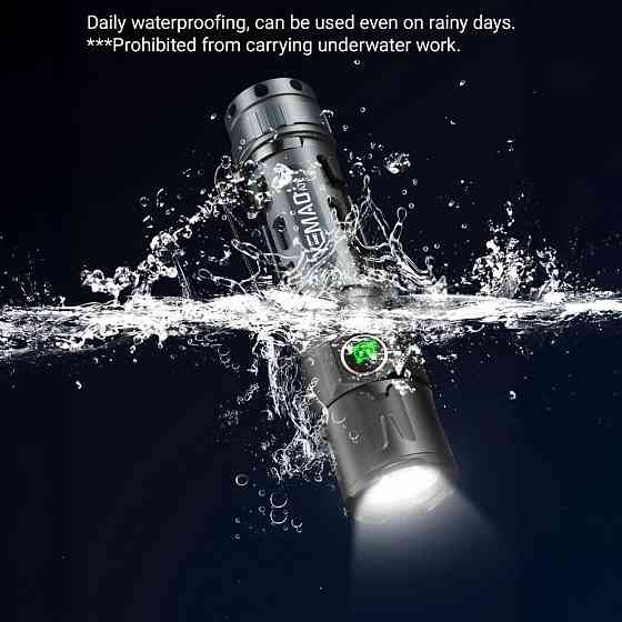 Ручний ліхтар YEMAO YM-А7, 2200LM, P80 LED, Zoom, 1x21700 акум, TYPE-C Дніпро