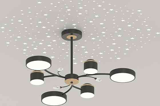 VALESO Люстра -6 чорний + золото Коломыя