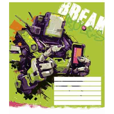 Тетрадь Школярик Break the rules 12 листов линия (012-3492L) Винница