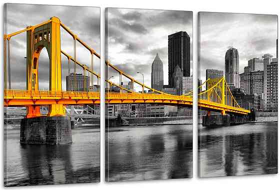 Модульная картина в гостиную / спальню  Золотий міст  ART-225_3A Киев