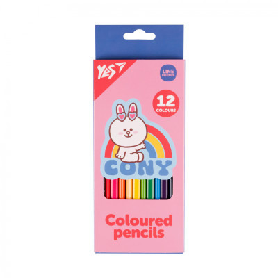 Олівці кольорові Yes 12 кол Line Friends рожевий (290718) Вінниця - фото 1