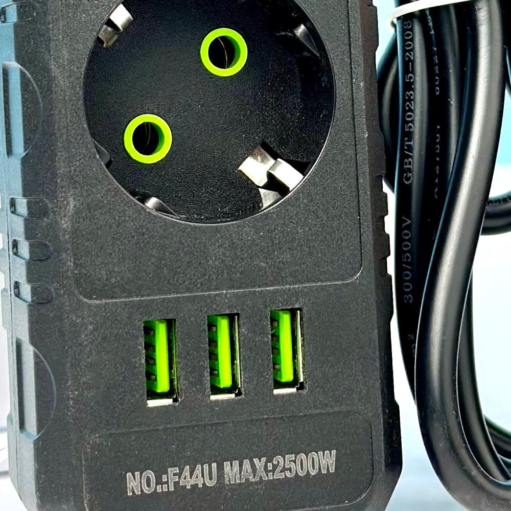 Сетевой фильтр-удлинитель 4 розеток 3USB 2500W 6 метра UA Вінниця - фото 3