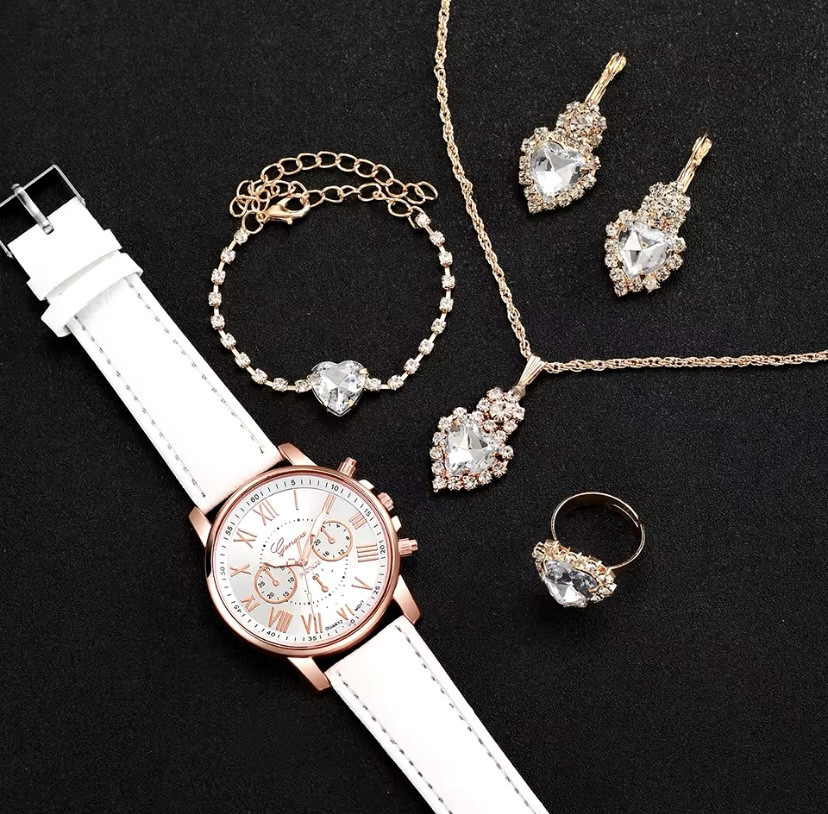 Подарочный набор для женщин: наручные часы, браслет, кольцо, ожерелье и серьги - без подарочной коробки Киев - изображение 5