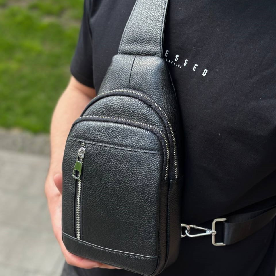 Чоловічий слінг для подорожей TIDING BAG 7862 чорний Київ - фото 2