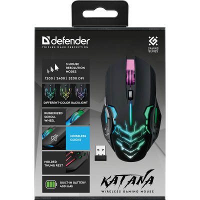 Мишка Defender Katana GM-511 LED Wireless Black (52511) Вінниця - фото 5