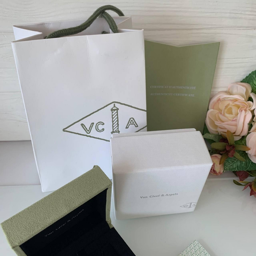 Упаковка преміум Van Cleef Коробочка, всередині замша, футляр, чохол для сертифіката, пакет, стрічка Одеса - фото 1