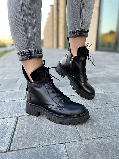 Rosta Черевики жіночі ROSTA чорні натуральна шкіра зима висота 13см (4808) 37р.38р.41р. Коломия - фото 5