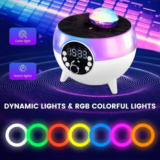 Портативная Bluetooth колонка с RGB-подсветкой, беспроводная колонка с диско-шаром на ножках BLTH-0322 Коломыя