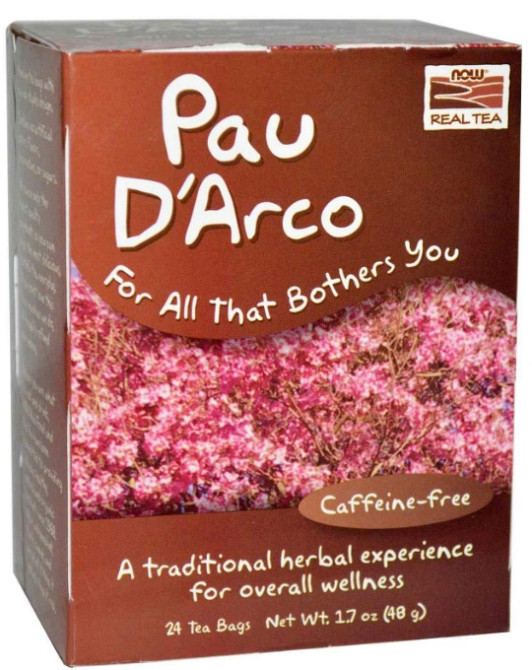 По д'арко (кора Муравьиного дерева) Now Foods Pau D'Arco 48 г 24 чайных пакетика Киев - изображение 1
